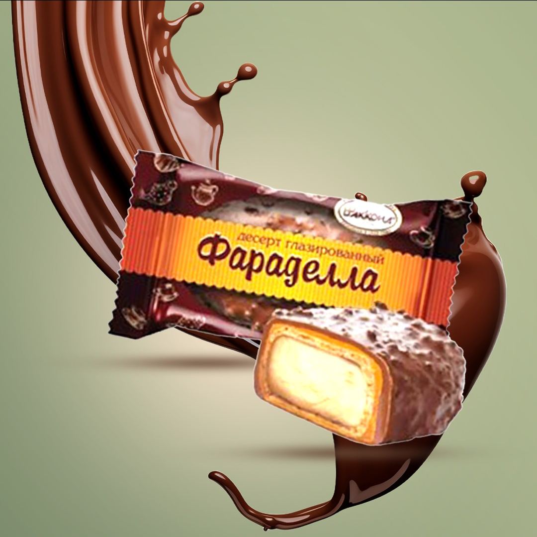 ویفر روسی مغزدار شکلاتی و کرم دار بادام زمینی فارادل آکوند 