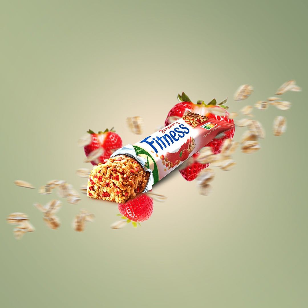 پروتئین بار فیتنس با طعم توت فرنگی 